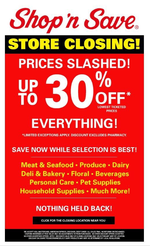 Shop 'n Save 30 percent off